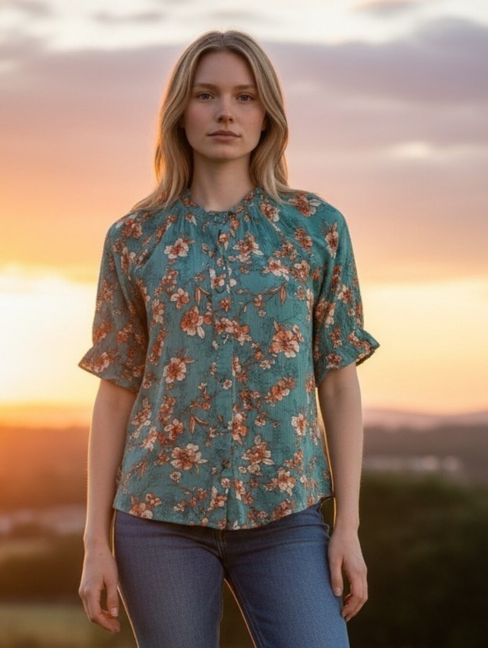 MOD.lusive by Bobeau floral blouse